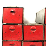 Fabulous Interlocking 18 Drawer Mid Century Industrial Cabinet, Presumed Dorman