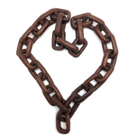 Beautiful Old Dark Wood Continuous Carved Whimsy Chain