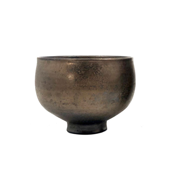 Mary and Edwin Scheier c. 1950s Copper Glazed Footed Bowl, Signed