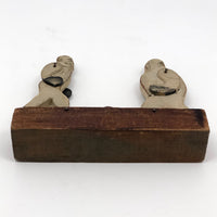 Antique Weston Toy Company Mechanical 19th Century Wooden Boxing Toy