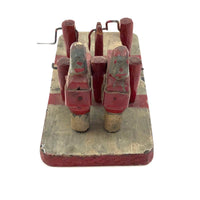 Wonderful 1937 Mechanical Folk Art Toy with Two Figures