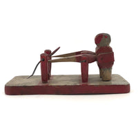 Wonderful 1937 Mechanical Folk Art Toy with Two Figures