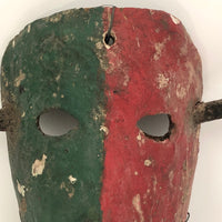 Early 20th Century Mexican Dance Mask with Long Nose and Horns