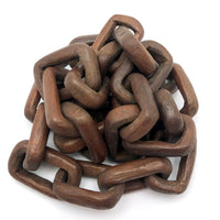 Beautiful Old Dark Wood Continuous Carved Whimsy Chain