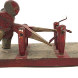 Wonderful 1937 Mechanical Folk Art Toy with Two Figures