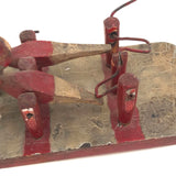 Wonderful 1937 Mechanical Folk Art Toy with Two Figures