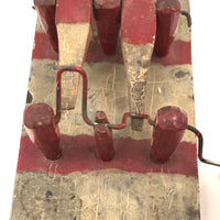 Wonderful 1937 Mechanical Folk Art Toy with Two Figures