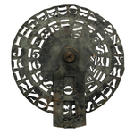 Unusual Brass Stencil Wheel with Gorgeous Patina, 1870s