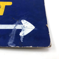 Hand-painted :"Swedish Exhibit" Cardboard Sign