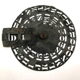 Unusual Brass Stencil Wheel with Gorgeous Patina, 1870s