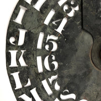 Unusual Brass Stencil Wheel with Gorgeous Patina, 1870s
