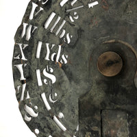 Unusual Brass Stencil Wheel with Gorgeous Patina, 1870s