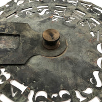 Unusual Brass Stencil Wheel with Gorgeous Patina, 1870s