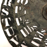 Unusual Brass Stencil Wheel with Gorgeous Patina, 1870s