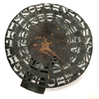 Unusual Brass Stencil Wheel with Gorgeous Patina, 1870s