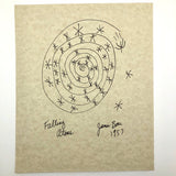 James Bone "Falling Atoms" Black Ink Drawing, 1957