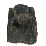 Wonderful Small Stone Carved Kneeling Figure with Raised Arm