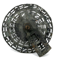 Unusual Brass Stencil Wheel with Gorgeous Patina, 1870s