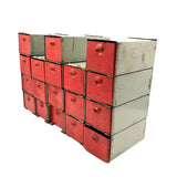 Fabulous Interlocking 18 Drawer Mid Century Industrial Cabinet, Presumed Dorman