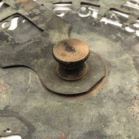 Unusual Brass Stencil Wheel with Gorgeous Patina, 1870s