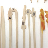 More Bone Spillekins, Set of 46 with Instructions and Hook
