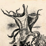 William Charles Palmer 1940 Pen and Ink "Cephalopoda" Drawing
