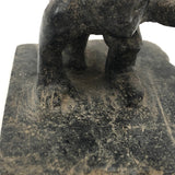 Wonderful Small Stone Carved Kneeling Figure with Raised Arm