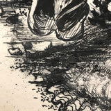 William Charles Palmer 1940 Pen and Ink "Cephalopoda" Drawing