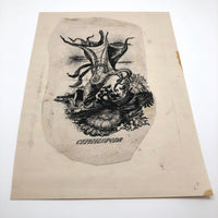 William Charles Palmer 1940 Pen and Ink "Cephalopoda" Drawing