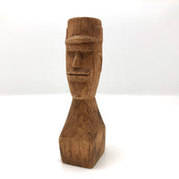 Man with Cap Small Carved Bust