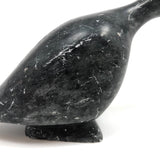 Inuit Black Soapstone Carved Goose, Herb Faucher, 1970s