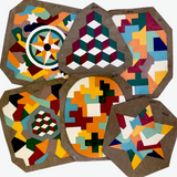 Color and Pattern Study on Lightweight Cardboard - No. 5