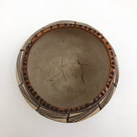 Small Acoma Pueblo New Mexico Dark Brown and White Pottery Bowl