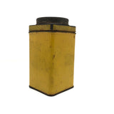 Beautiful Old Yellow Tin Canister