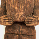 Carved Wooden Man Holding Barrel