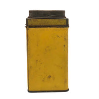 Beautiful Old Yellow Tin Canister