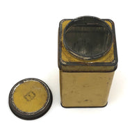 Beautiful Old Yellow Tin Canister