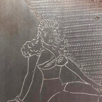 WWII Trench Art Case with Embracing Couple Plus Beauties Inside