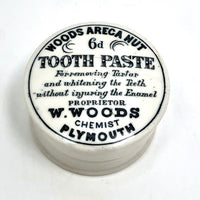 Woods Areca Nut Toothpaste Antique Ceramic Apothecary Jar