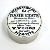 Woods Areca Nut Toothpaste Antique Ceramic Apothecary Jar