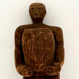 Carved Wooden Man Holding Barrel