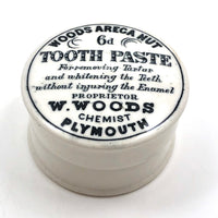 Woods Areca Nut Toothpaste Antique Ceramic Apothecary Jar