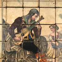 Early, Rare German Litho Six Sided Wooden Block Puzzle