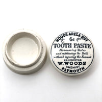 Woods Areca Nut Toothpaste Antique Ceramic Apothecary Jar