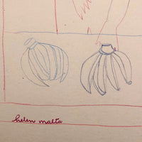 Helen Malta, Boys Selling Bananas, Color Pencil Drawing, 1930s