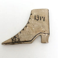 Carved Stone Ladies Boot, 1917