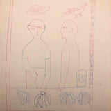 Helen Malta, Boys Selling Bananas, Color Pencil Drawing, 1930s