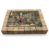 Early, Rare German Litho Six Sided Wooden Block Puzzle