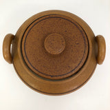 Hand-thrown Mustardy Brown Stoneware Cooking and Serving Pot