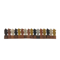Fabulous Set of Old Carved Horse Game Pieces with Terrific Color